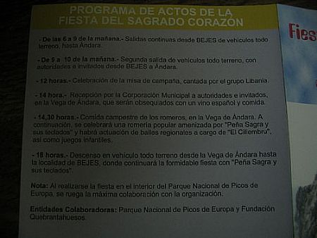 programa de la fiesta