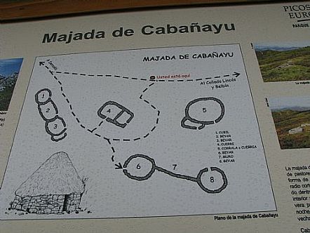 Panel explicativo de la majada de Cabaayu
